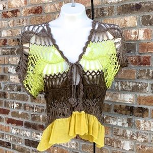 UMGEE Crochet Sweater, Shrug, Vest Accent Piece